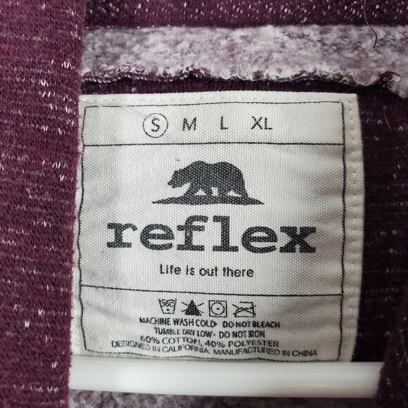 Reflex Hoodie Sweater Purple Gray Size Small - Picture 3 of 9